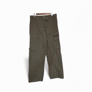 Orange Kiss Women's Olive Wide Leg Cargo Pants size large